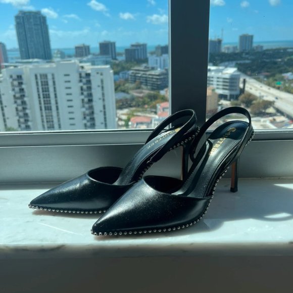 Black Sling Back Pumps
